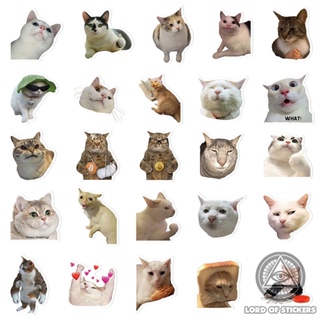 Set 50 hình dán meme sticker mèo cute vui nhộn hài hước chống thấm nước - ảnh sản phẩm 3