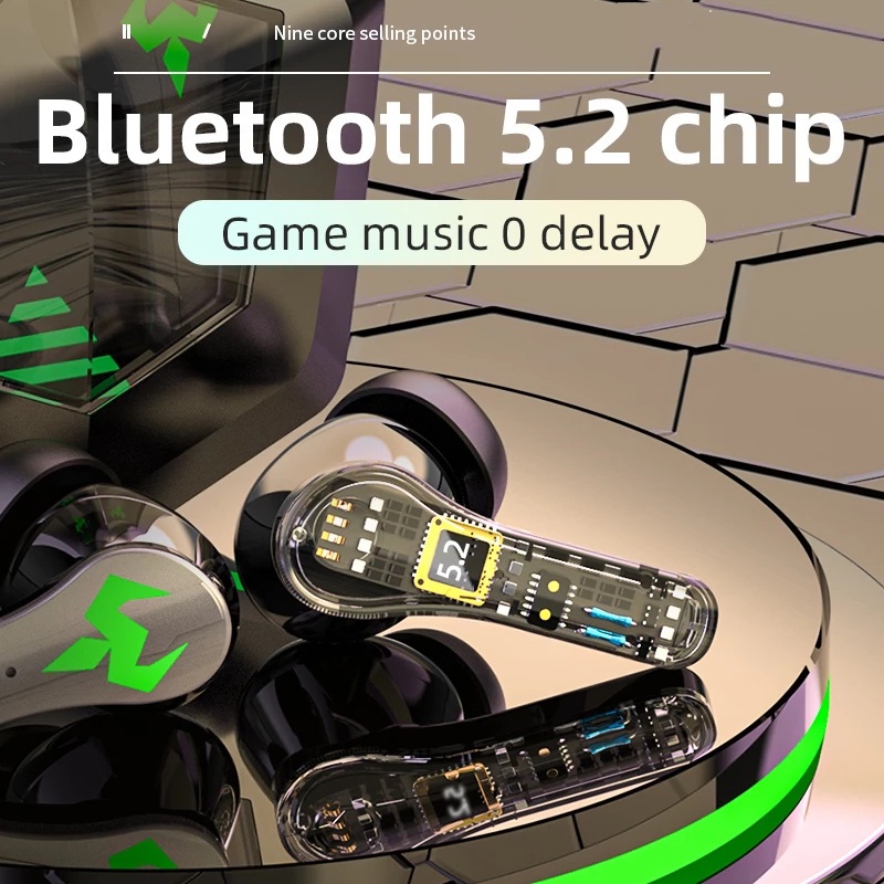 BJONE Tai Nghe Nhét Tai Bluetooth 5.2 Không Dây N35 TWS 9D Chế Độ Kép Không Có Màn Hình LED Hiển Thị Âm Thanh Nổi Bass