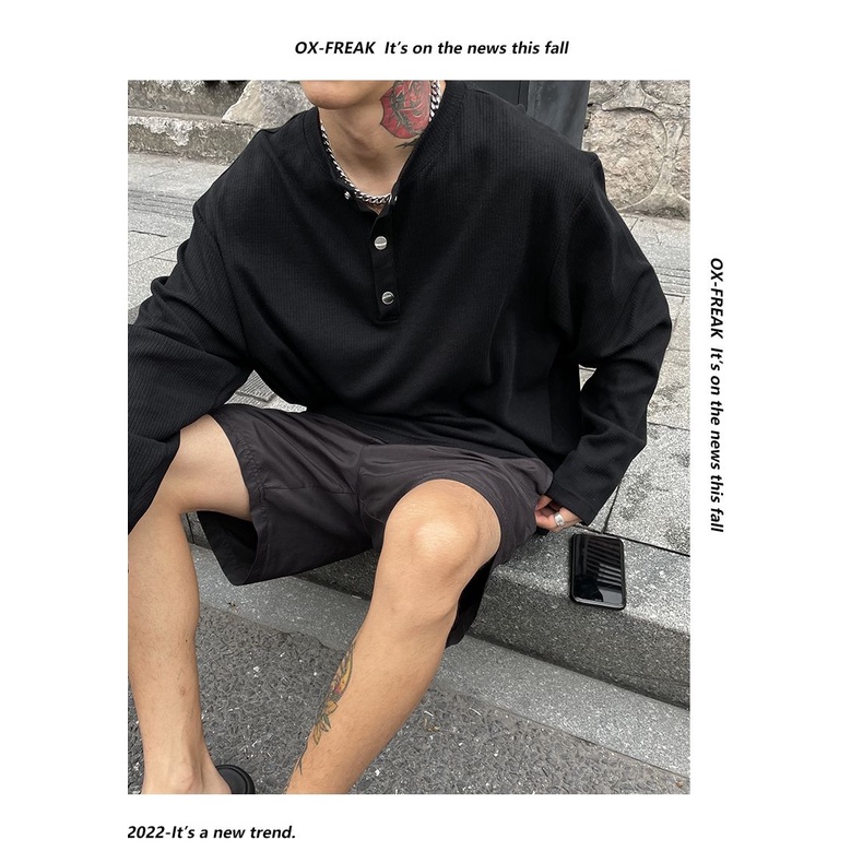 Áo Thun Tay Dài Dáng Rộng Plus Size >