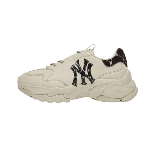 Giày thể thao sneaker MLB Bigball Chunky Mono Heel New York_BEST , MLB NY , Chữ B nâu