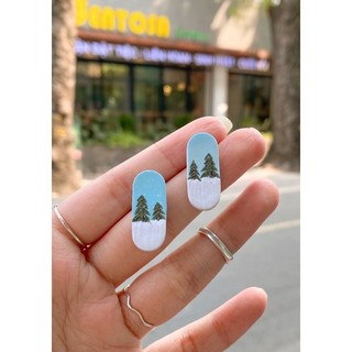 Khuyên tai đất sét nung Polymer Clay (It's December)