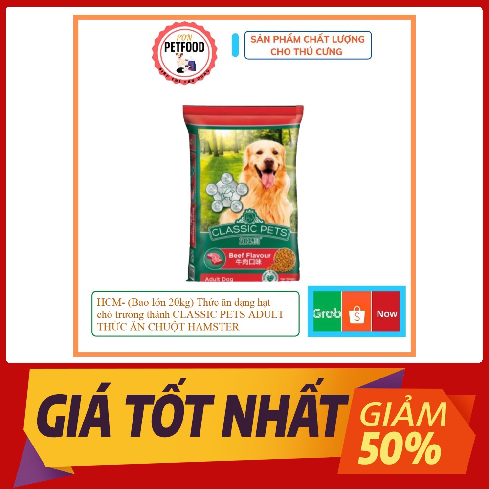 HCM- (Bao lớn 20kg) Thức ăn dạng hạt chó trưởng thành CLASSIC PETS ADULT THỨC ĂN CHUỘT HAMSTER