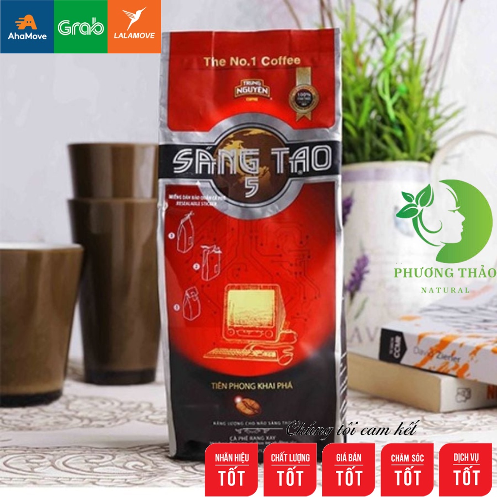 Cà Phê Rang Xay Pha Phin Sáng Tạo 5 Trung Nguyên - Gói 340g .,