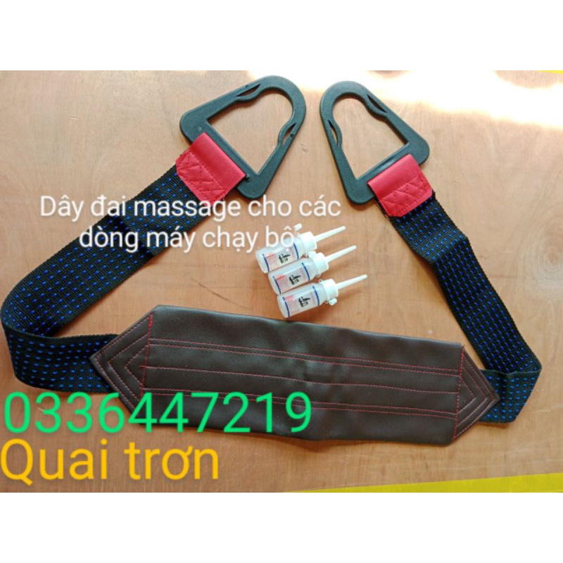 Dây đai massage cho máy chạy bộ chính hãng quai trơn kèm chai dầu máy chạy bộ 30ml