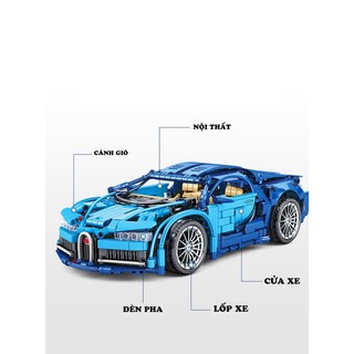 [ Có Điều Khiển] Mô Hình Lego Xe Bugatii Tỉ Lệ 1 : 14