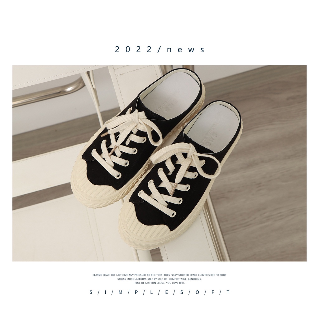 Giày Thể Thao Vải Bạt Cổ Thấp Thời Trang Hàn Cho Nữ