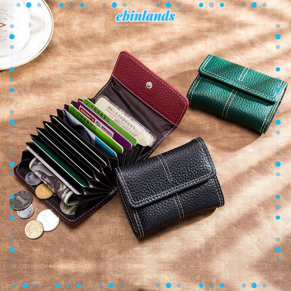 Ví Nhỏ Đựng Thẻ Nhiều Ngăn Màu Trơn Sang Trọng Dành Cho Nữ EBINLANDS