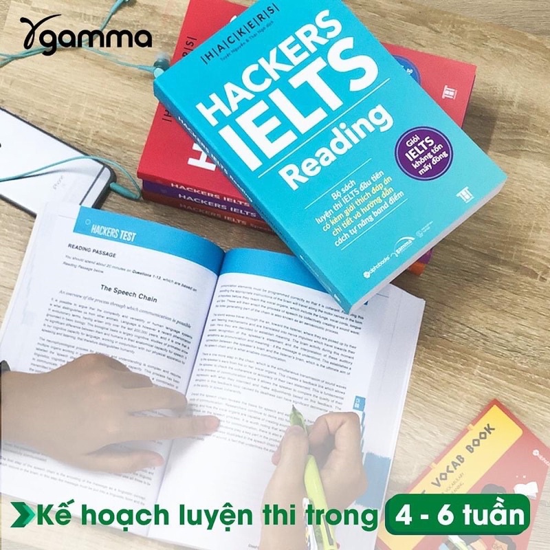 Sách - Combo Hackers IELTS (4 cuốn)