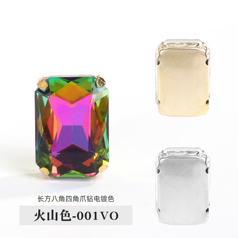 Set 10 Mũi Khoan Lỗ Hình Chữ Nhật Mạ Điện Nhiều Màu Sắc Dùng Để Khoan Kính / Quần Áo diy