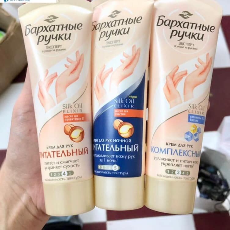 Kem Dưỡng Da Tay Nga,Kem Dưỡng Ẩm, Dưỡng Tay Silky Hands Nga Trắng Da 80ml
