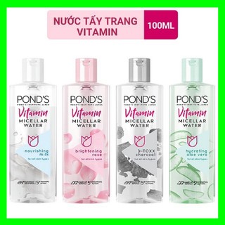 Nước tẩy trang, tẩy trang Pond's, 100ml trắng sáng da, ngừa mụn, sạch nhờn sạch sâu