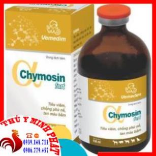CHYMOSIN FORT CHIA 100ml - Tiêu viêm, chống phù, tan máu bầm cho trâu bò, dê cừu, ngựa, heo, chó