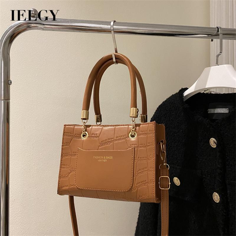 Túi Đeo Vai Sức Chứa Lớn Họa Tiết Vân Đá Phong Cách Hong Kong Cổ Điển Thời Trang Cho Nữ