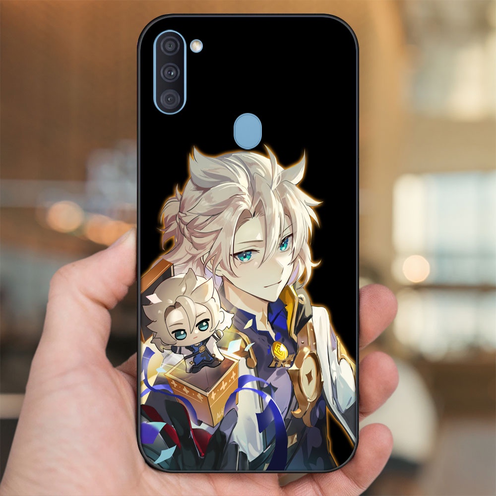 Ốp lưng Samsung A11, M11 viền đen in hình Albedo Genshin Impact