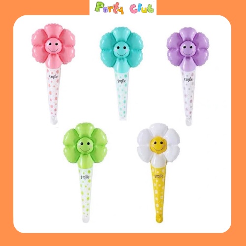 Bóng dài cầm tay hình hoa cúc mặt cười