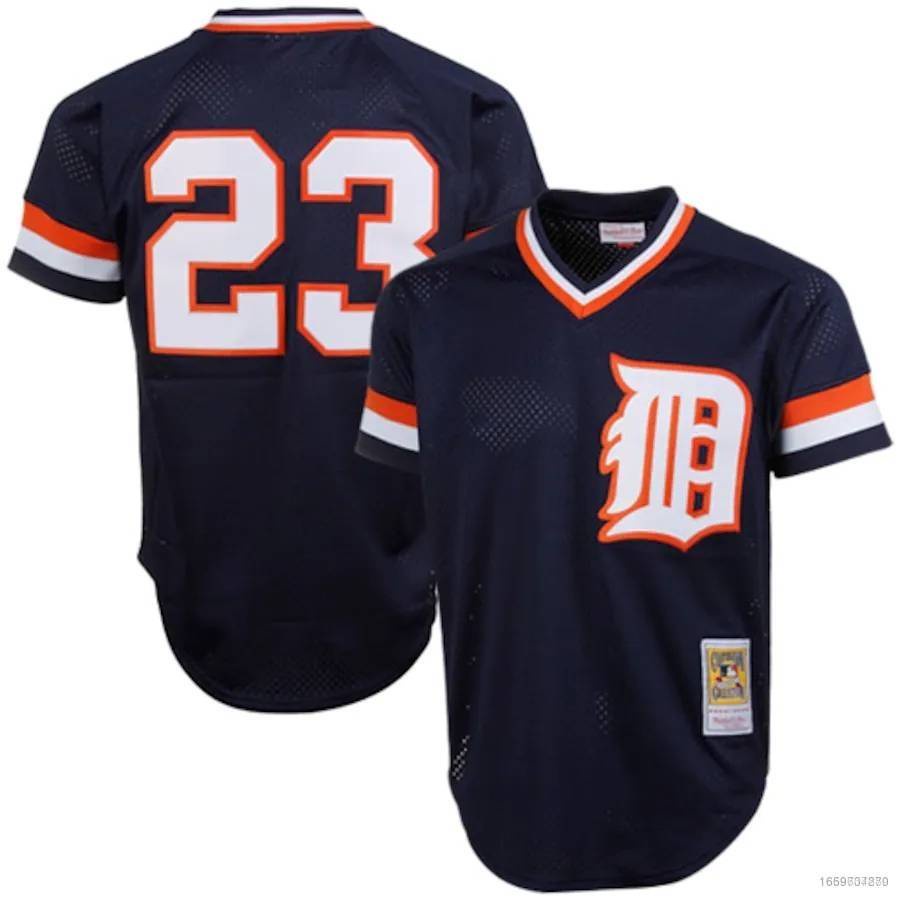 Áo Thun Bóng Chày NP2 MLB Detroit Tigers Trammell Gibson Jersey Plus Size PN2
