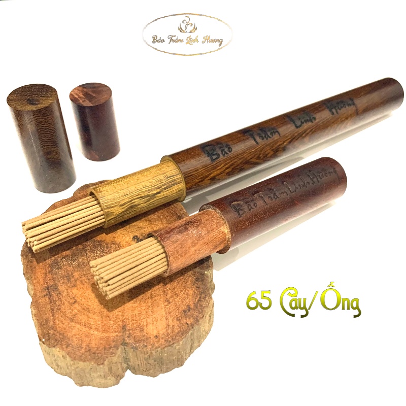 Nhang Trầm Hương Không Tăm  Ống Gỗ Cao Cấp Thơm Phòng Tự Nhiên Phong Thủy Quà Tặng - BẢO TRẦM LINH HƯƠNG