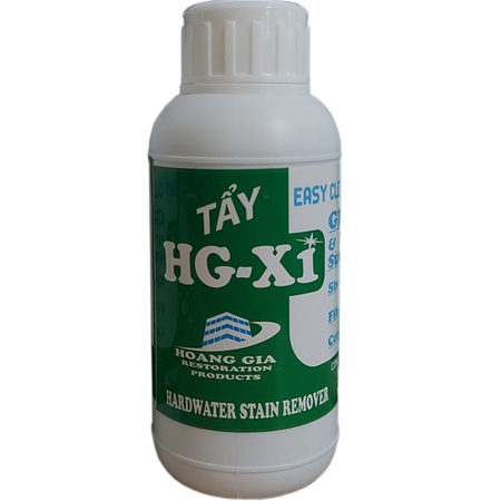 Tẩy ố kính, cặn canxi kính, ố vàng la-zang, ố vàng sơn HG X1 HARDWATER STAIN REMOVER 250ML