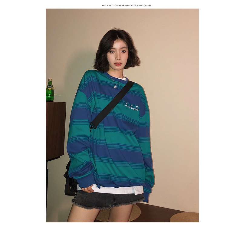 NRVP Áo Thun Nữ Dài Tay Phong Cách Hàn Quốc Mới 2023