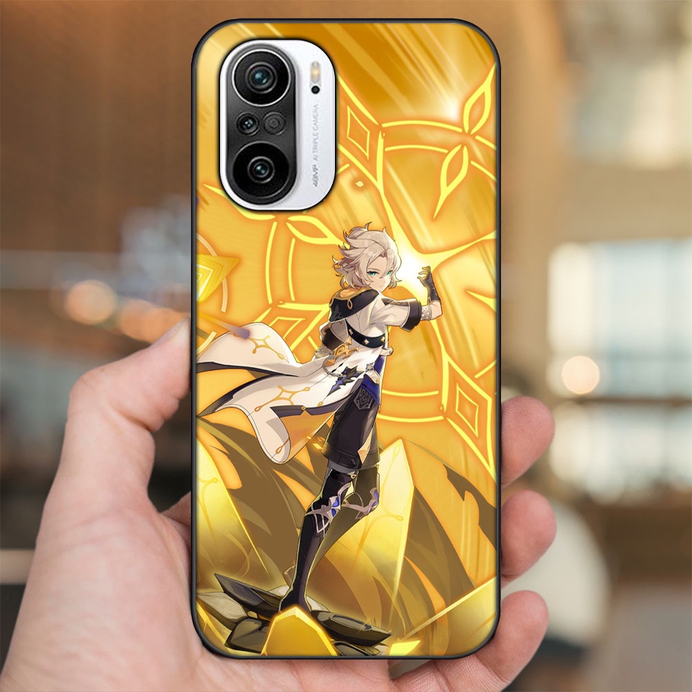 Ốp lưng Xiaomi K40 viền đen in hình Albedo Genshin Impact