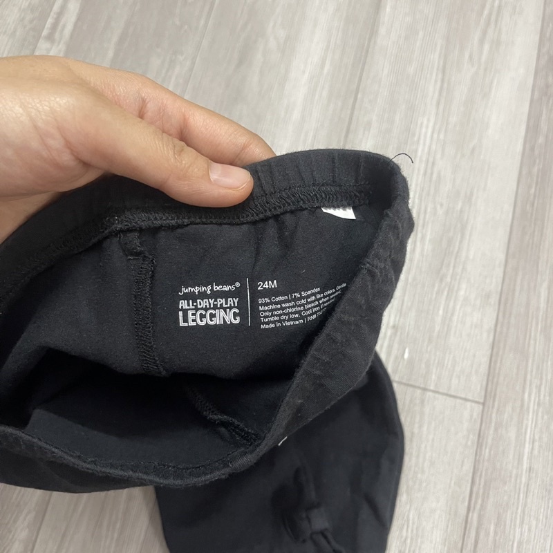 XD- Quần legging lỡ đen nơ gấu size 12m-5y