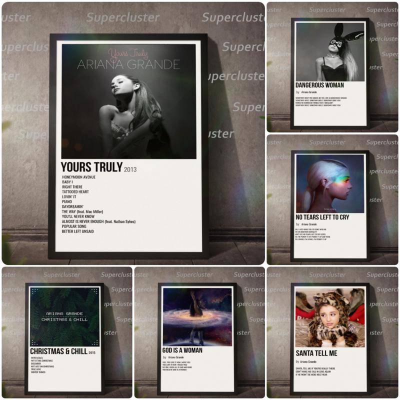 Tranh Vải Bạt Treo Tường Trang Trí In Hình Nhóm Nhạc Ariana Grande