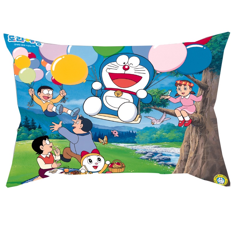 Vỏ Gối Chữ Nhật Bằng Polyester In Hình Doraemon Phong Cách Nhật Bản