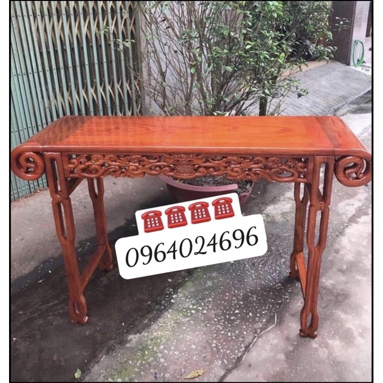 bàn cuốn gỗ lim mặt 1m17x40 cao 80