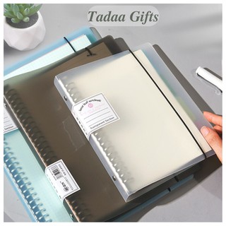 Bìa sổ còng ruột giấy refill binder bìa nhựa cứng A5 6 20 lỗ kẻ caro vuông trơn chấm làm sổ tay planner Tadaa Gifts