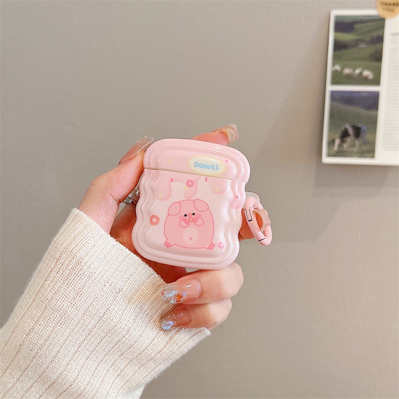 Ốp case vỏ airpods 1 2 3 pro pro2 bao đựng tai nghe không dây Pig Donuts