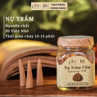 Nụ trầm viên đạn loại I - 30 viên - Phúc Linh trầm hương nguyên chất, không hương liệu và hóa chất