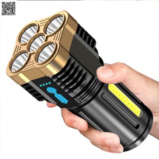 Đèn pin cầm tay tích điện siêu sáng 5 BÓNG LED chiếu xa 200m