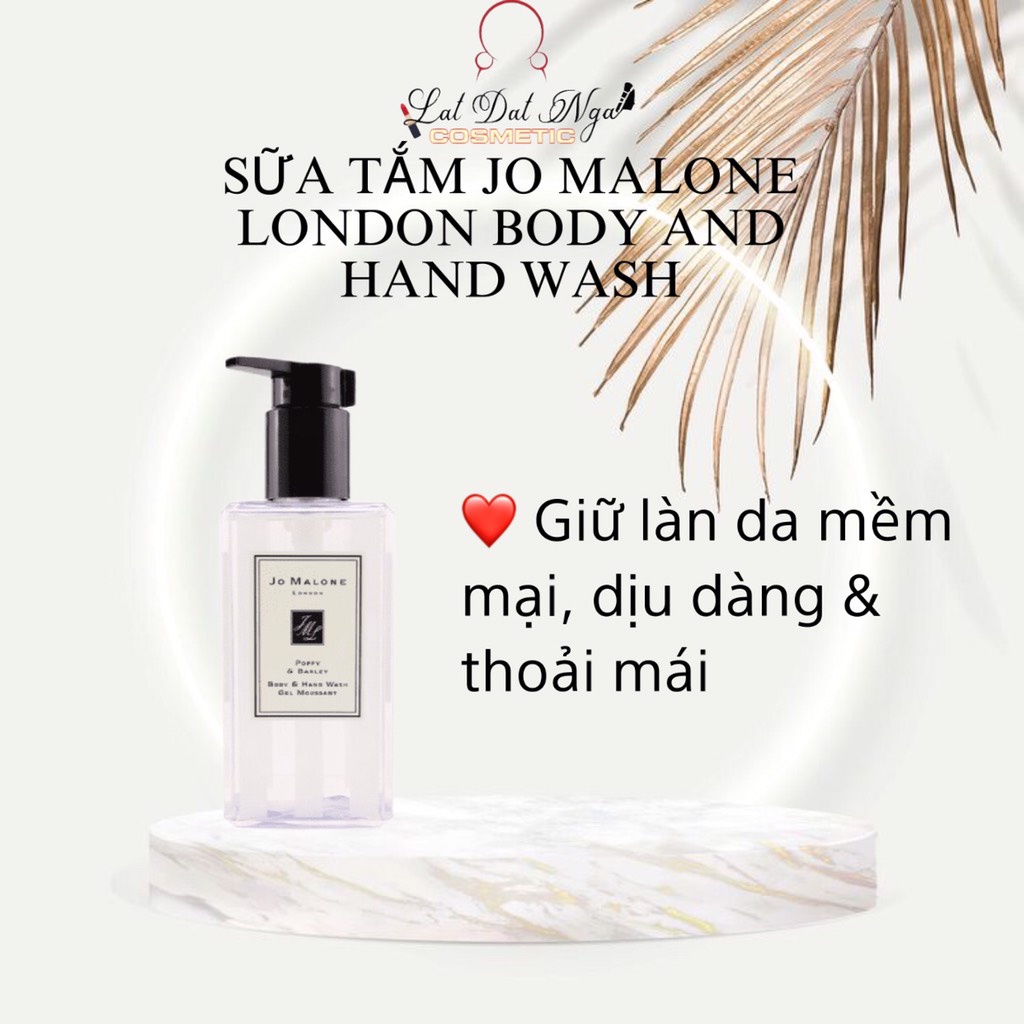 Sữa tắm nước hoa Jo Malone Body & Hand Wash Gel : Lime Basil/ Wild Bluebell / Poppy / English (. FUll Hộp + Túi )