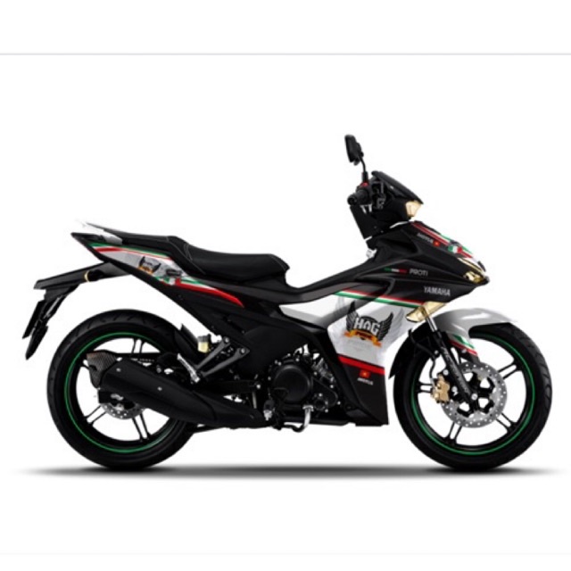 Tem trùm Exciter 155 đen trắng đẹp, tem ex 155 trắng đen