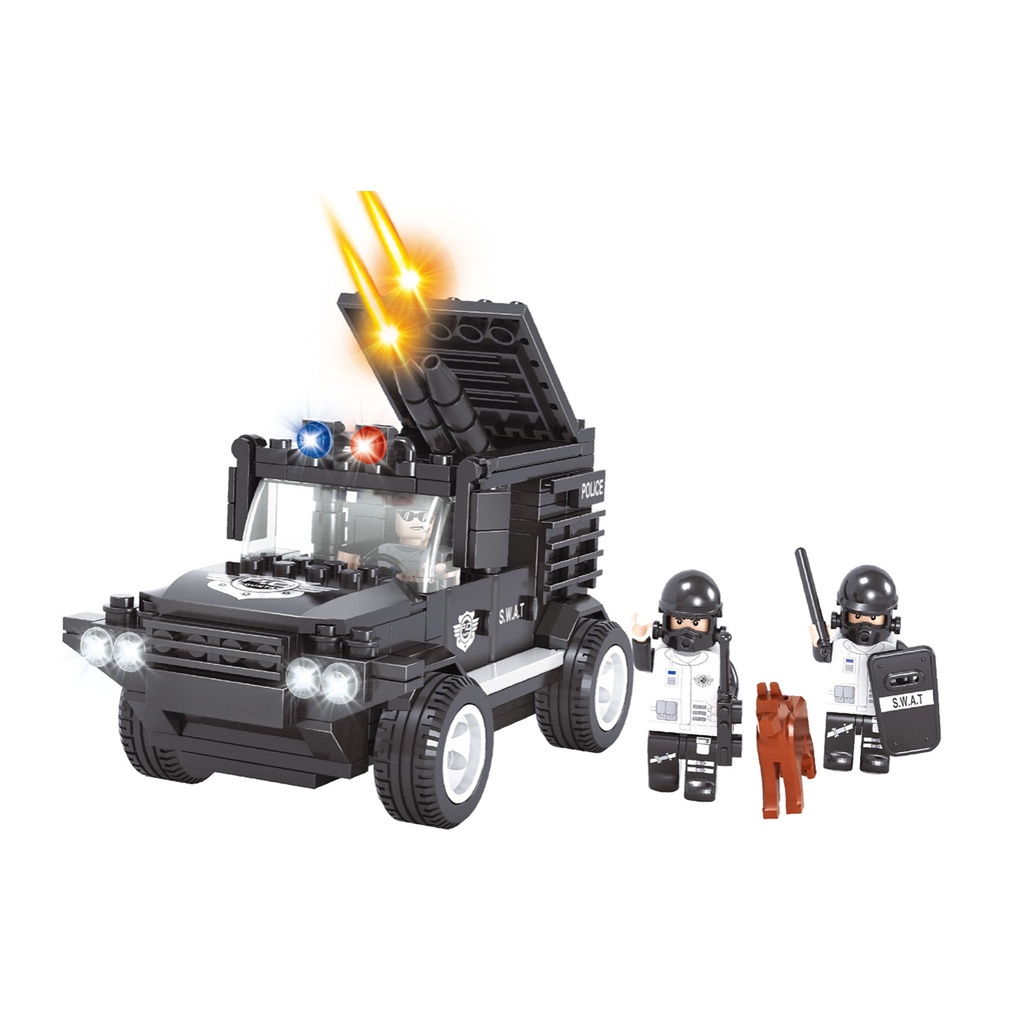 Đồ chơi lắp ráp AUSINI, lắp ghép Cảnh sát đặc nhiệm -235