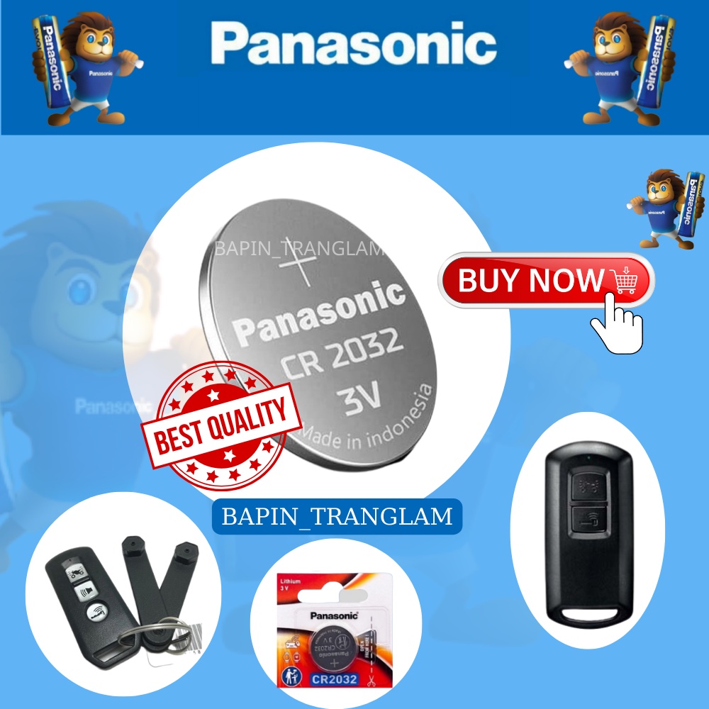 Pin chìa khóa điều khiển smartkey Honda remote SH, Vision, Air Blade, Lead, SH Mode chính hãng Panasonic