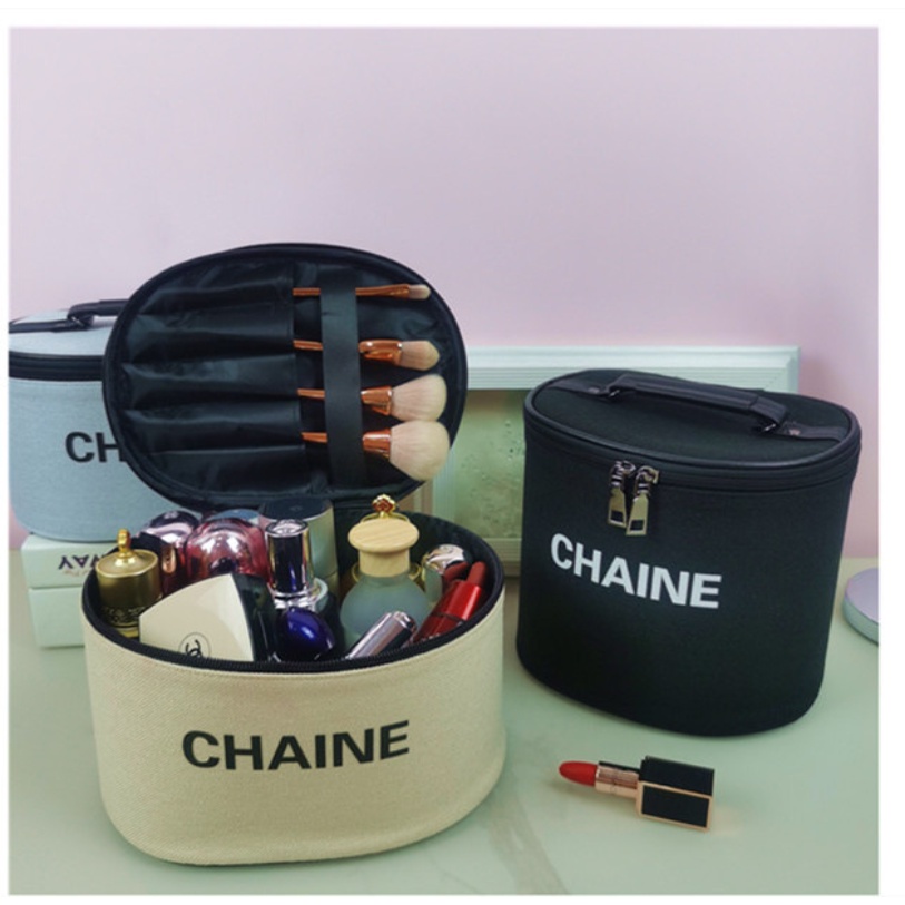 Túi canvas Đựng Mỹ Phẩm Sức Chứa Lớn Thiết Kế Đơn Giản Tiện Lợi Dễ Sử Dụng Ốp