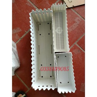 Chậu hàng rào nhựa - dài 59cm, 42cm, 30cm, 20cm, 11cm hàng sẵn, ảnh thật.