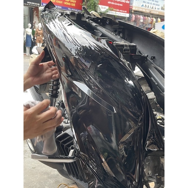 Decal đen bóng chuyên dán xe máy, Dán trang trí máy tính, Điện thoại