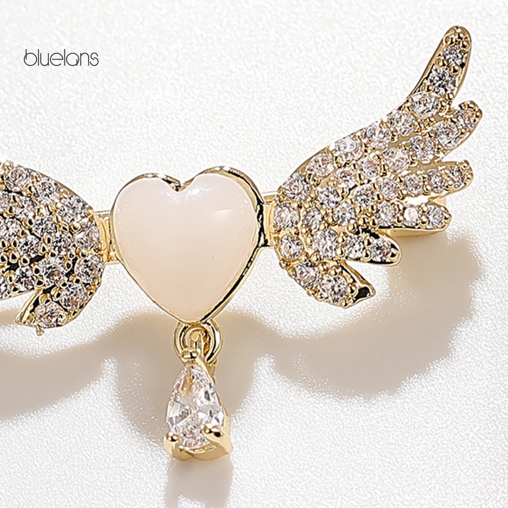 Ghim Cài Áo Hình Cánh Thiên Thần Đính Đá Thời Trang Cho Nữ