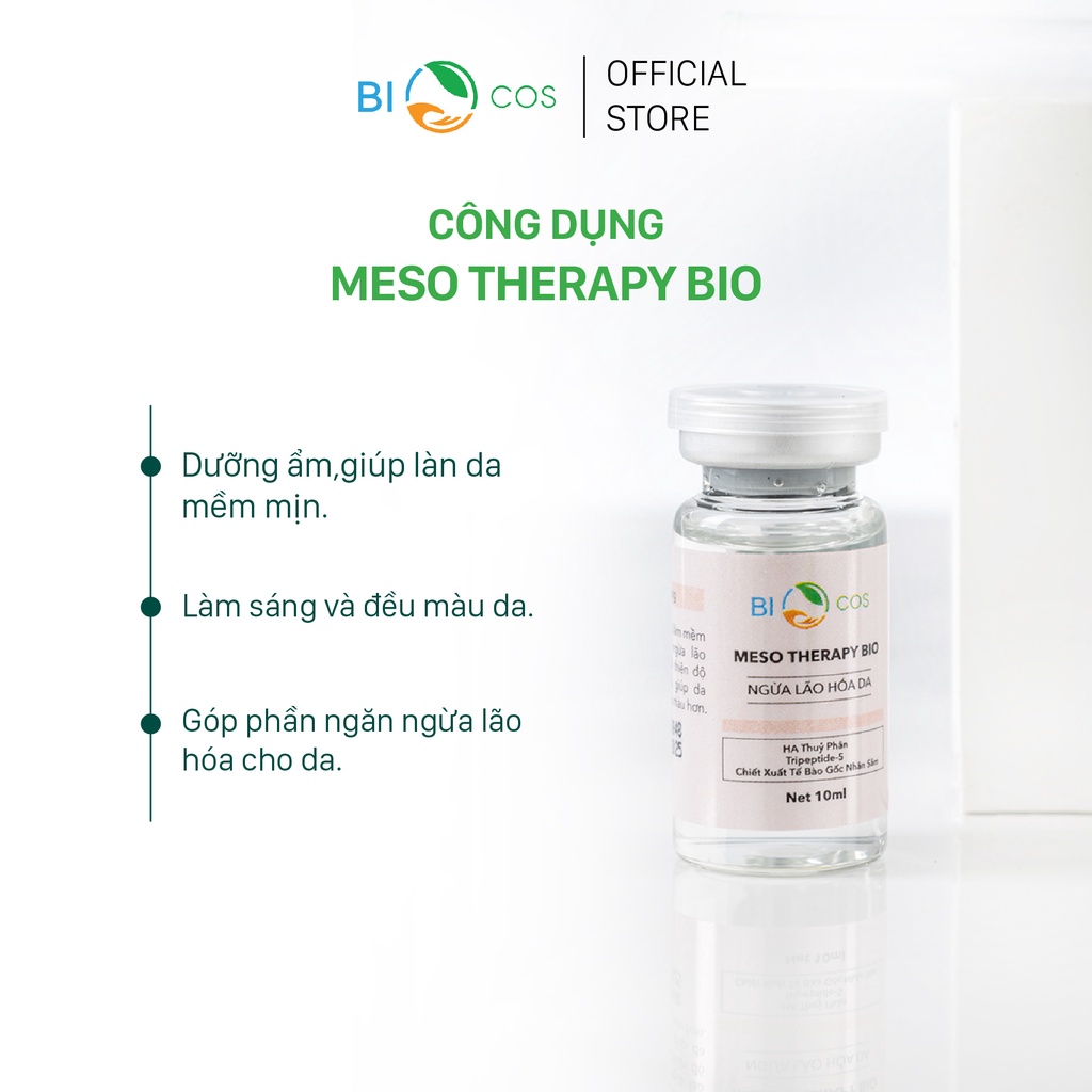 Tinh Chất Dưỡng Meso Therapy BIOCOS (Hộp 2 chai - 10ml/chai) - Cấp Ẩm Sâu, Sáng Da, Ngừa Lão Hóa