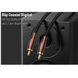 Cáp âm thanh số Coaxial RCA to RCA (  1M Ugreen 70684 / 2M Ugreen 10190  )
