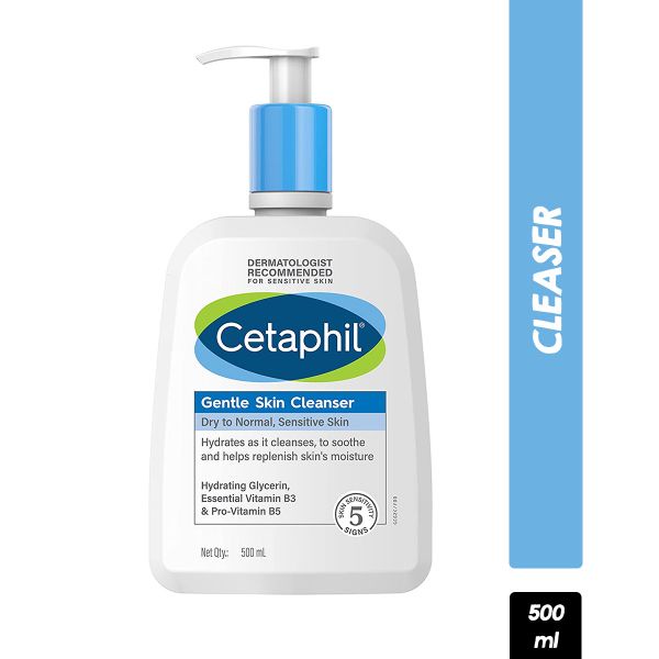 Sữa Rửa Mặt Cetaphil Gentle Skin Cleanser 500ml sạch dịu nhẹ, ngừa mụn, không xà phòng fullsize