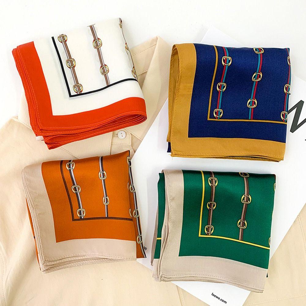 TWINKLE Khăn Quàng Cổ Hình Vuông 70cm Bằng Lụa Satin Đa Năng Thời Trang Xuân Hè