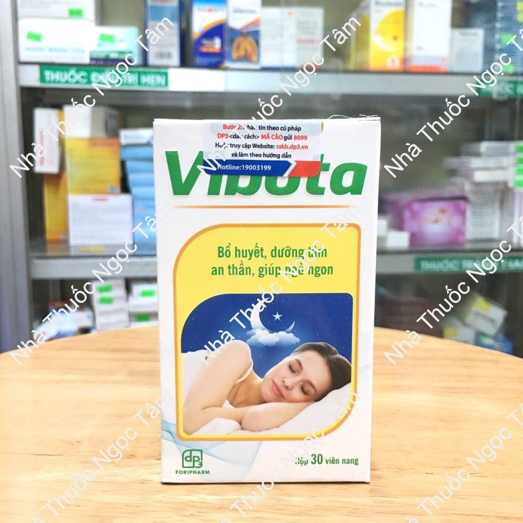 Vibota Hộp 30 viên - Dưỡng tâm an thần, ngủ ngon sâu giấc