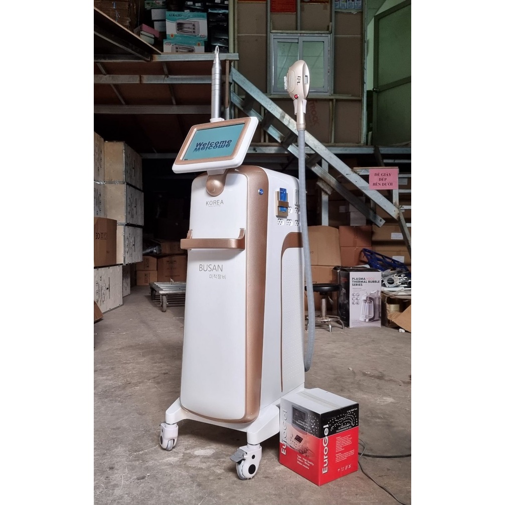 Máy triệt lông vĩnh viễn spa BUSAN và laser xóa xăm xóa nám tàn nhang