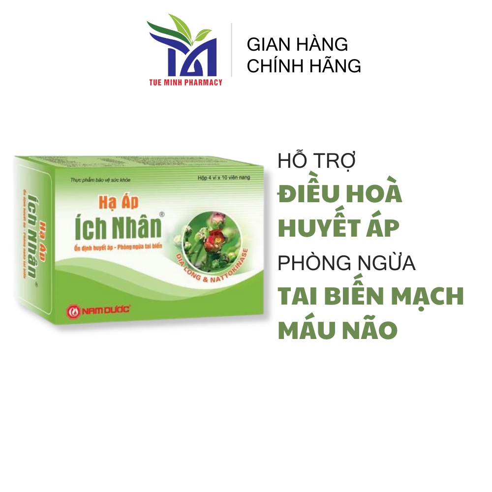 Viên uống Hạ Áp Ích Nhân hỗ trợ phòng ngừa tai biến, ổn định huyết áp, chiết xuất từ dược liệu
