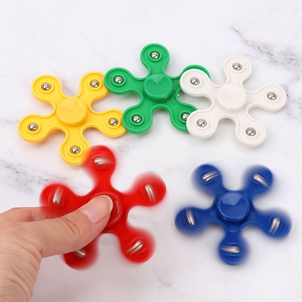 Con quay spinner cho bé, con quay mini 5 cánh bằng nhựa giá rẻ làm quà tặng học sinh