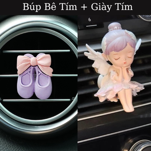 Nước Hoa Cửa Gió Xe Ô Tô Hình Búp Bê Dễ Thương - Kẹp Khe Gió Hình Búp Bê Dễ Thương Trên Xe Ô tô