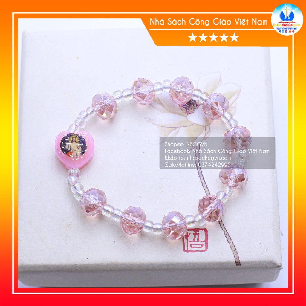 Vòng Mân Côi - Tràng hạt đeo tay phale thường 10ly NS73-2 Quà tặng Công Giáo, GIÁNG SINH, Lễ quan thầy, sinh nhật